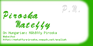 piroska mateffy business card